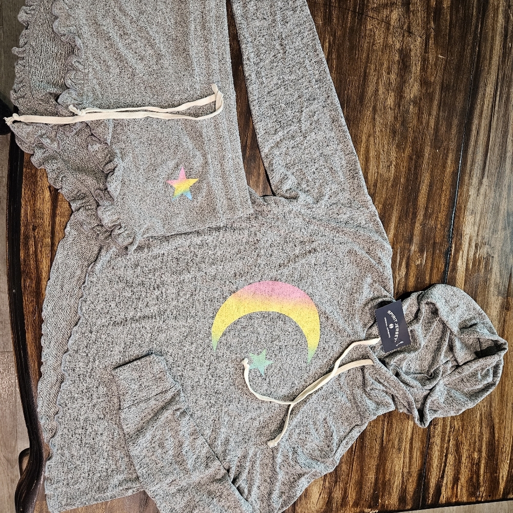 Spirit jersey lounge set **SHORTS AND HOODIE TOP**